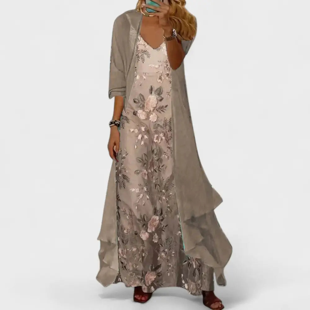Carmen – Conjunto Elegancia Natural - Beis / XS - Vestidos