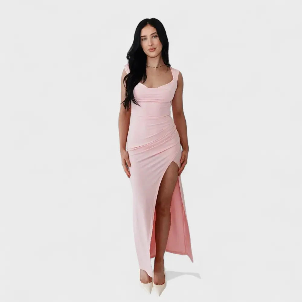 Cecilia – Vestido Elegancia con Toque Moderno - Rosa / S - Vestidos