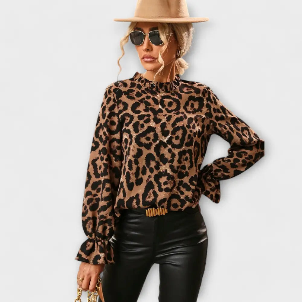 Clara – Blusa Estampado Leopardo Chic - Clara – Blusa Estampado Leopardo Chic > Blouses > >