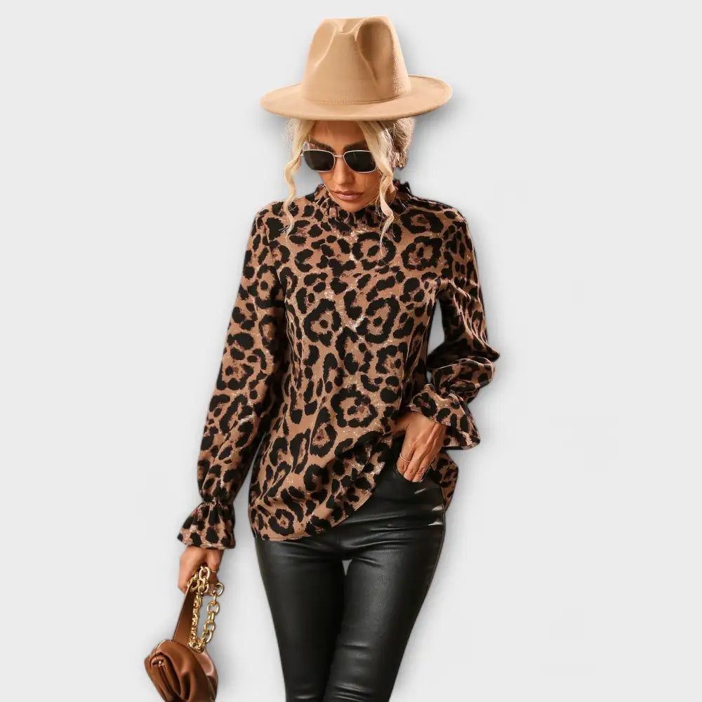 Clara – Blusa Estampado Leopardo Chic - Clara – Blusa Estampado Leopardo Chic > Blouses > >