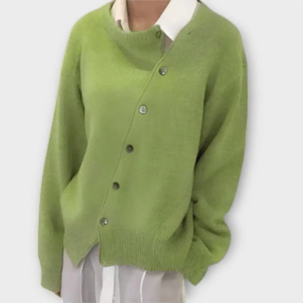 Clara – Cárdigan Estilo Acogedor y Chic - Verde / XS - Suéteres & Cardigans
