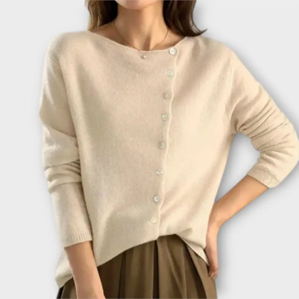 Clara – Cárdigan Estilo Chic y Confortable - Beige / S - Suéteres & Cardigans