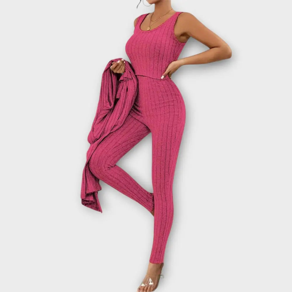 Clara – Conjunto Elegancia Moderna y Versátil - Fuchsia / S - CONJUNTOS