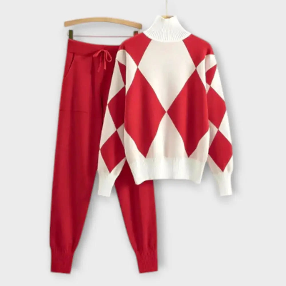 Clara – Conjunto Elegancia Versátil - Rojo / S - CONJUNTOS