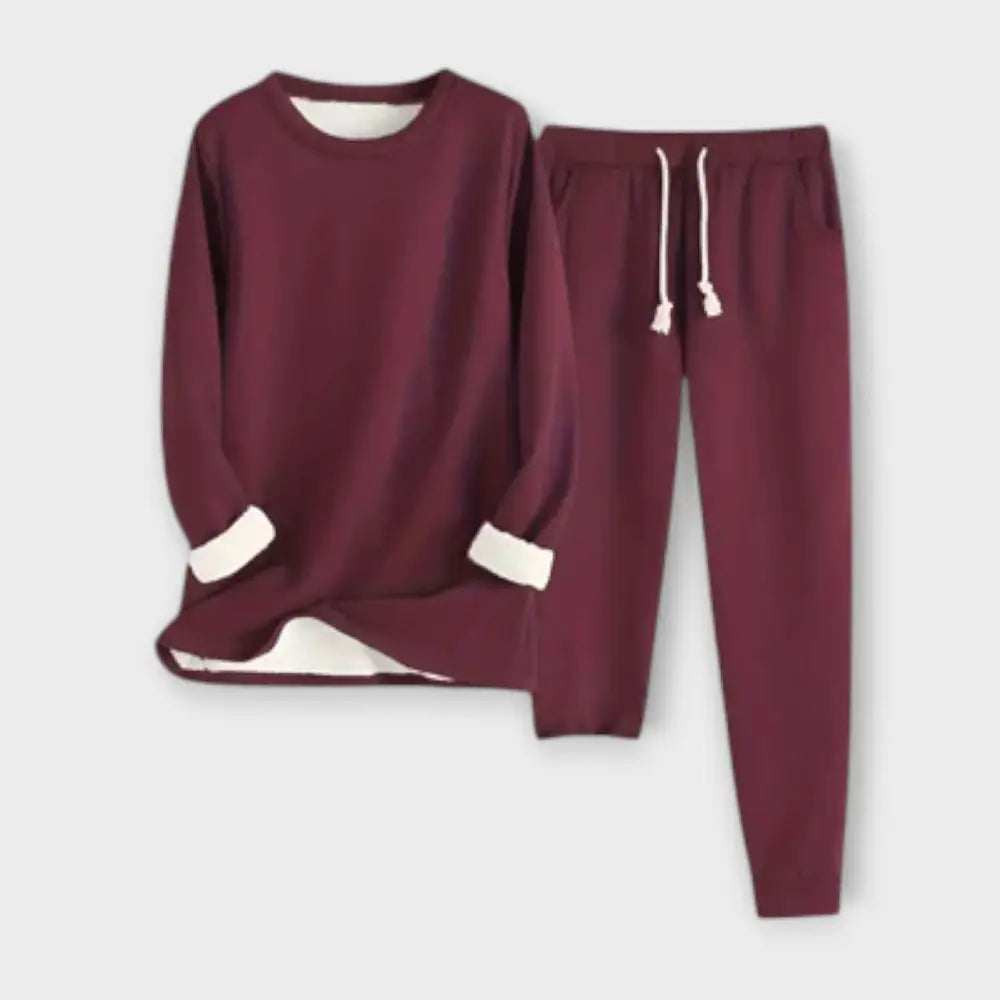 Clara – Conjunto Estilo Acogedor - Bordeaux / S - CONJUNTOS