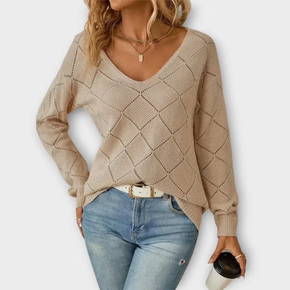 Clara – Suéter Toque Elegante y Confortable - S / Beige - Suéteres & Cardigans