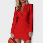 Clara – Vestido Elegancia Clásica - Rojo / XS - Vestidos