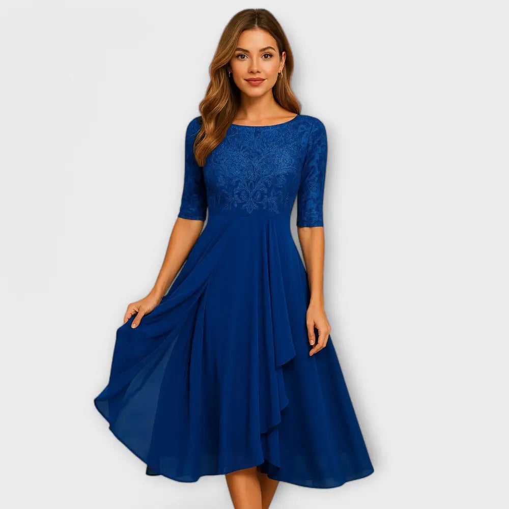 Clara – Vestido Elegancia para Invitadas de Boda - Dunkelblau / XS - Vestidos
