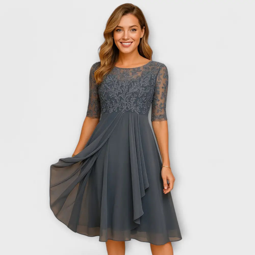 Clara – Vestido Elegancia para Invitadas de Boda - Grau / XS - Vestidos