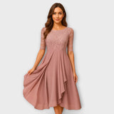 Clara – Vestido Elegancia para Invitadas de Boda - Pink / XS - Vestidos