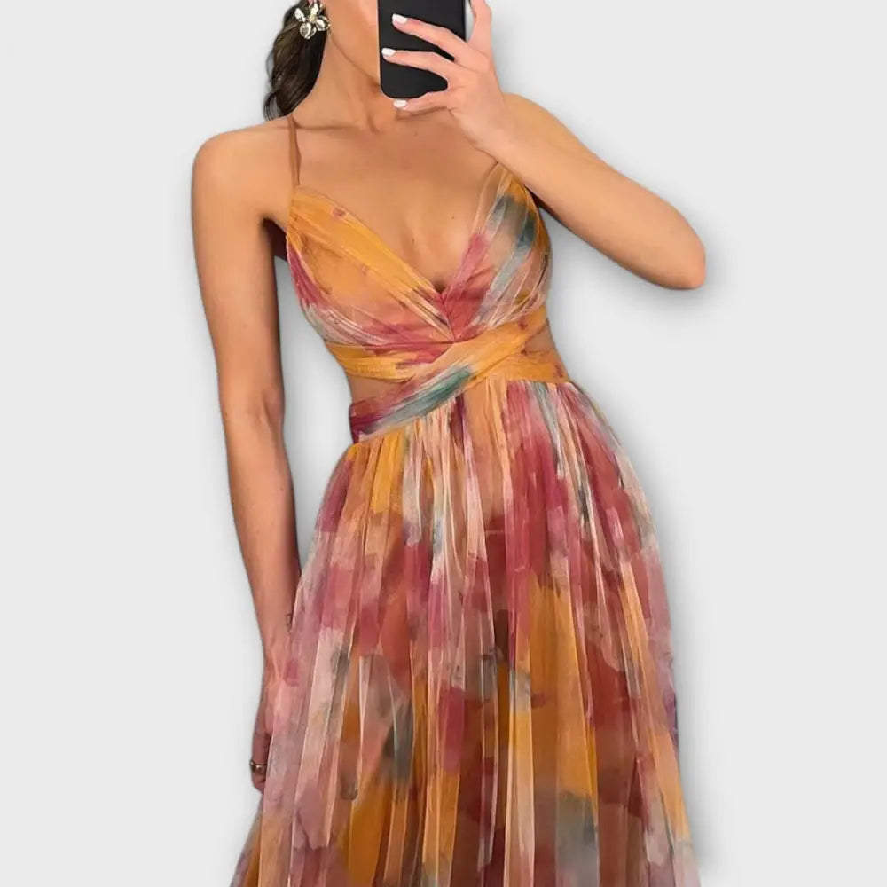 Clara – Vestido Encanto Floral Elegante - Vestidos