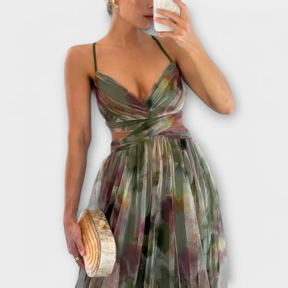 Clara – Vestido Encanto Floral Elegante - Vestidos