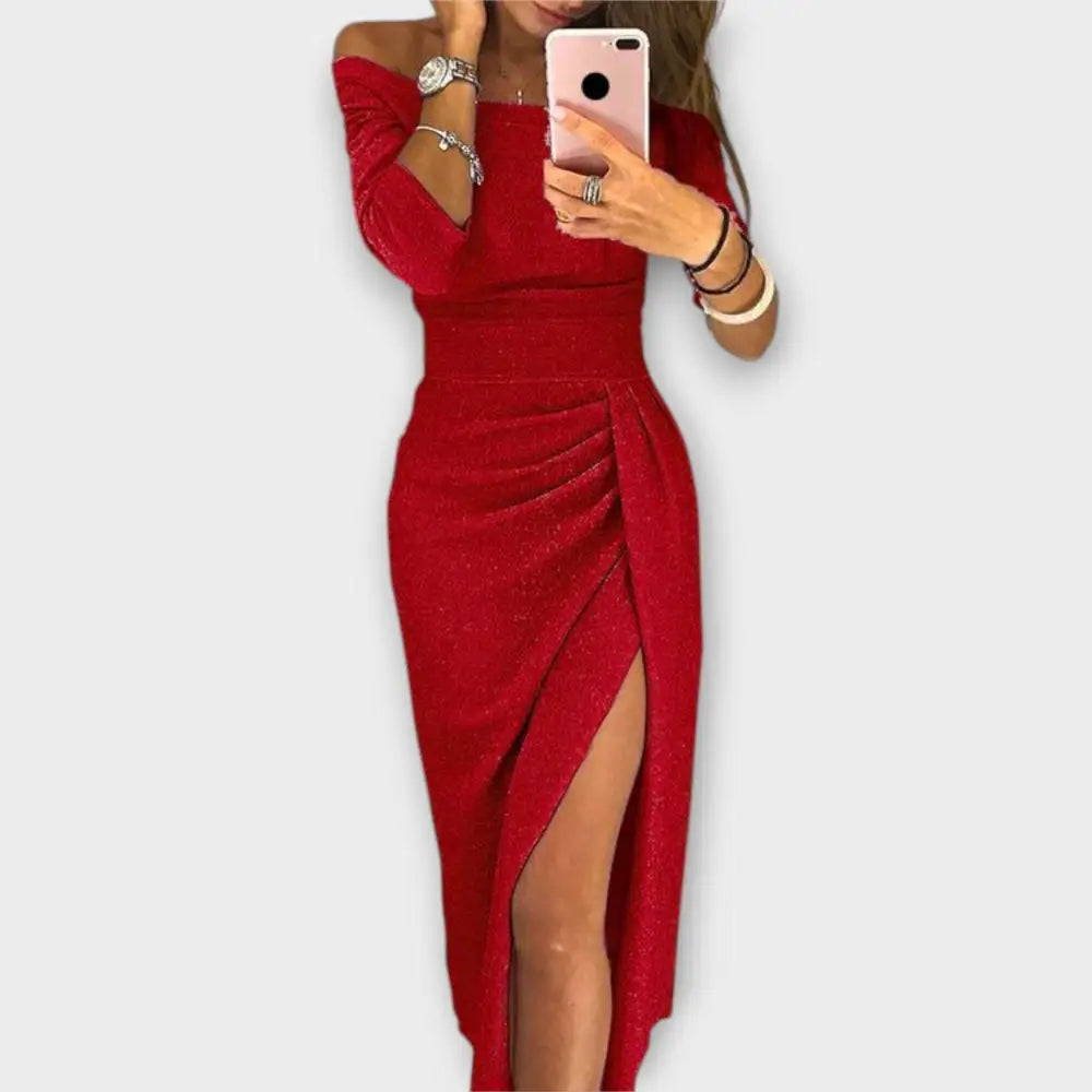 Clara – Vestido Encanto Nocturno - Rojo / S - Vestidos