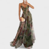 Clara – Vestido Floreado de Ensueño - Verde / S - Vestidos