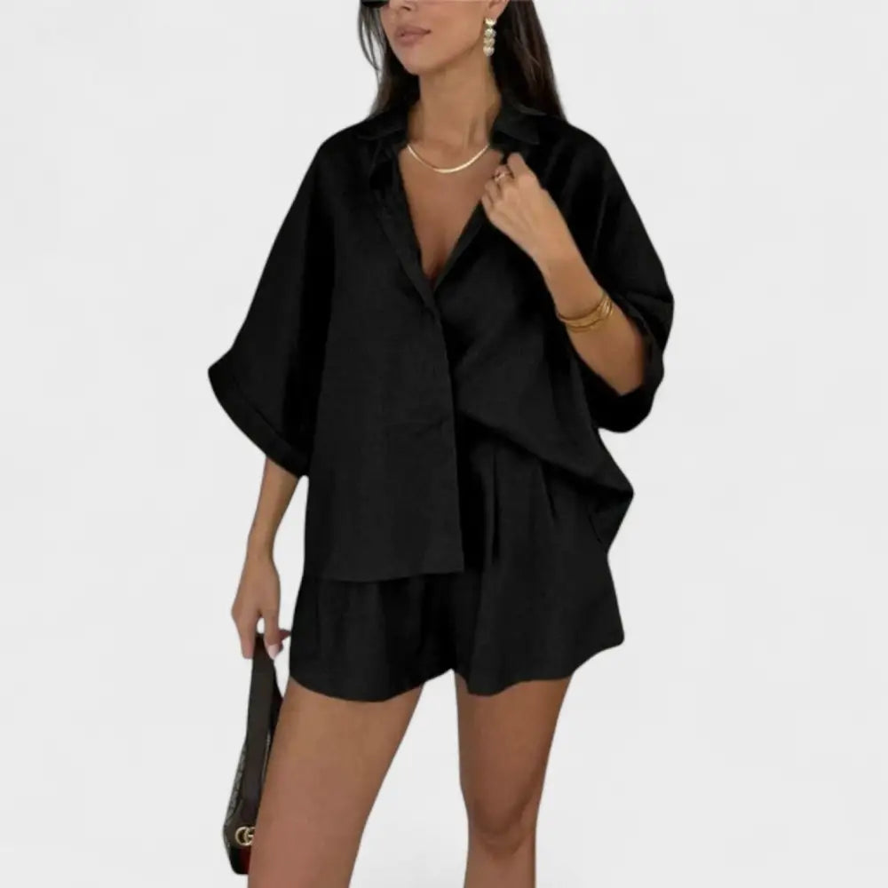Claudia – Conjunto Frescura y Estilo Atemporal - Negro / S - CONJUNTOS