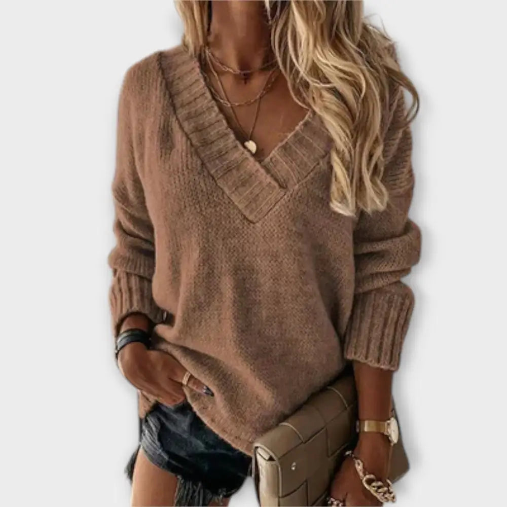 Claudia – Suéter Calidez Elegante - Braun / S - Suéteres & Cardigans