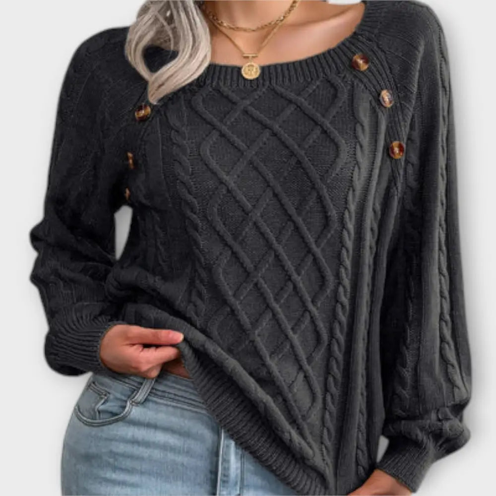Claudia – Suéter Chic con Estilo Sofisticado - Negro / S - Suéteres & Cardigans