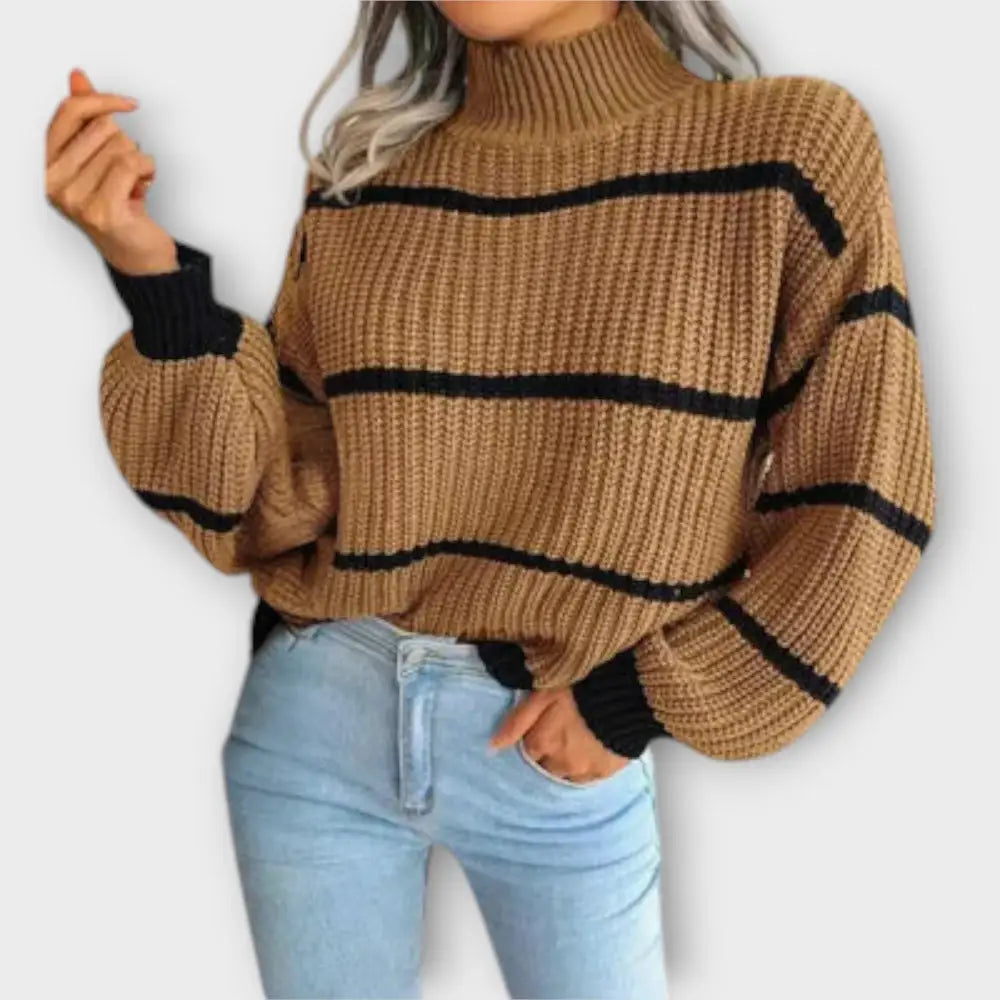 Claudia – Suéter Chic y Confortable - Khaki / S - Suéteres & Cardigans