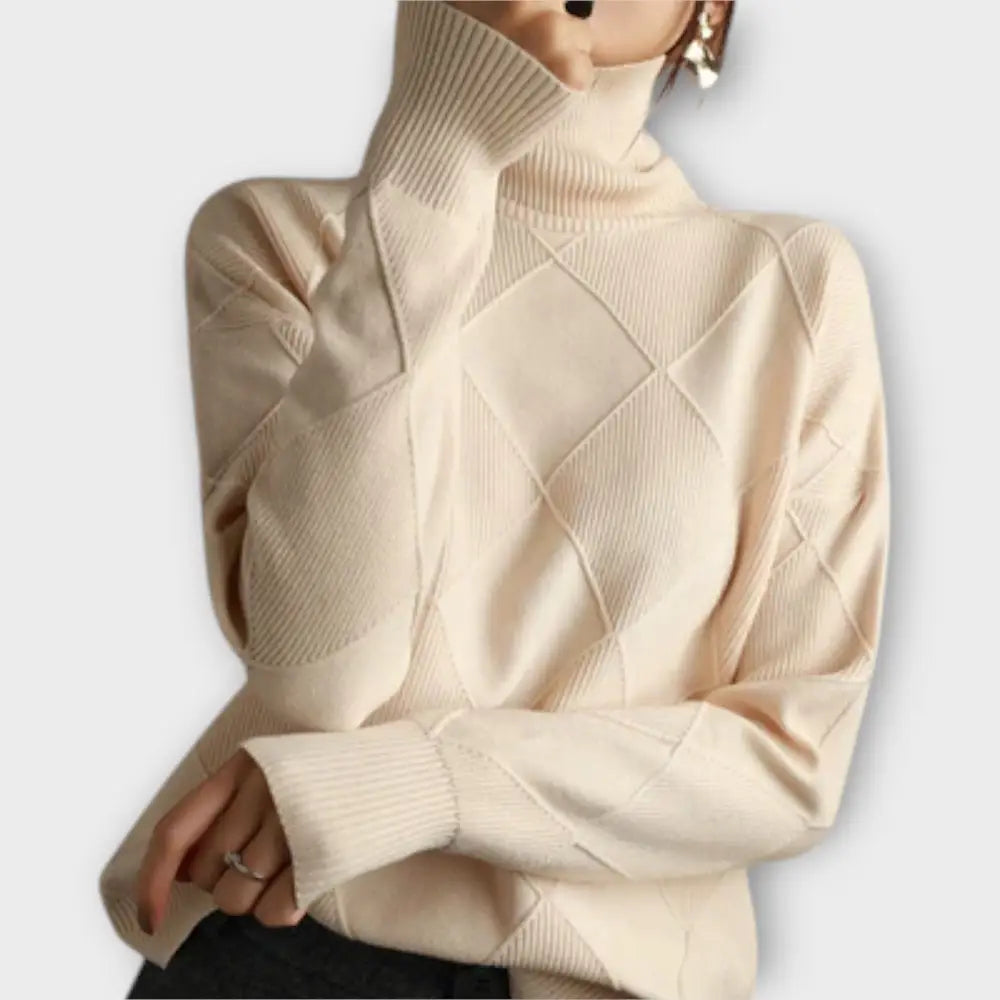 Claudia – Suéter Elegancia Atemporal de Cachemira - Beige / S - Suéteres & Cardigans