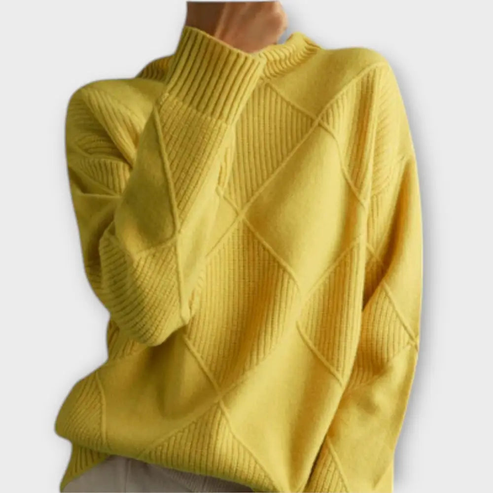 Claudia – Suéter Elegancia Atemporal de Cachemira - Gelb / S - Suéteres & Cardigans