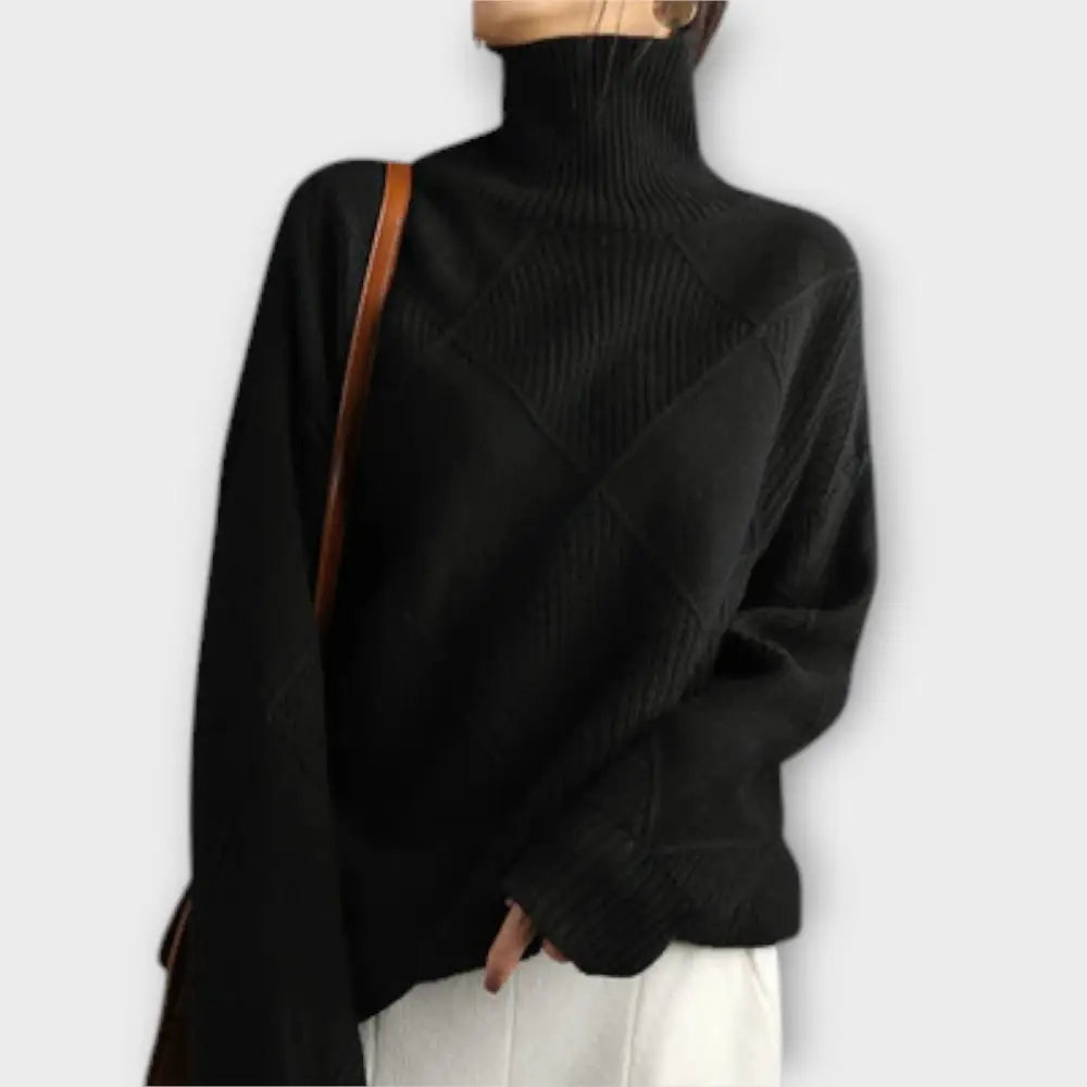 Claudia – Suéter Elegancia Atemporal de Cachemira - Negro / S - Suéteres & Cardigans
