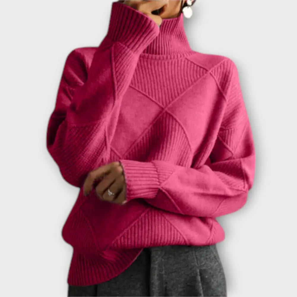 Claudia – Suéter Elegancia Atemporal de Cachemira - Rosa / S - Suéteres & Cardigans