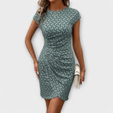 Claudia – Vestido Elegancia Floral Atemporal - Dunkelgrün / XS - Vestidos