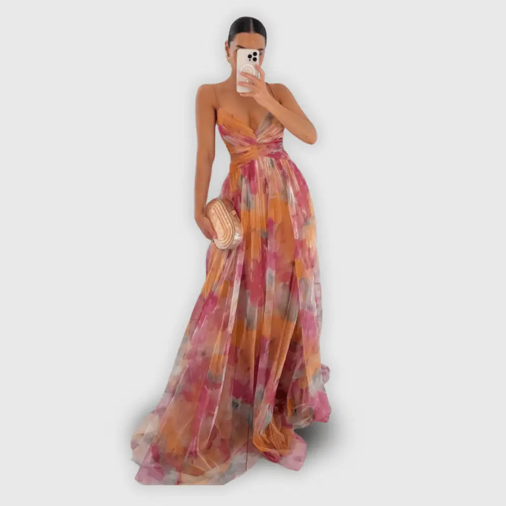 Claudia – Vestido Elegancia Floral Atemporal - Vestidos