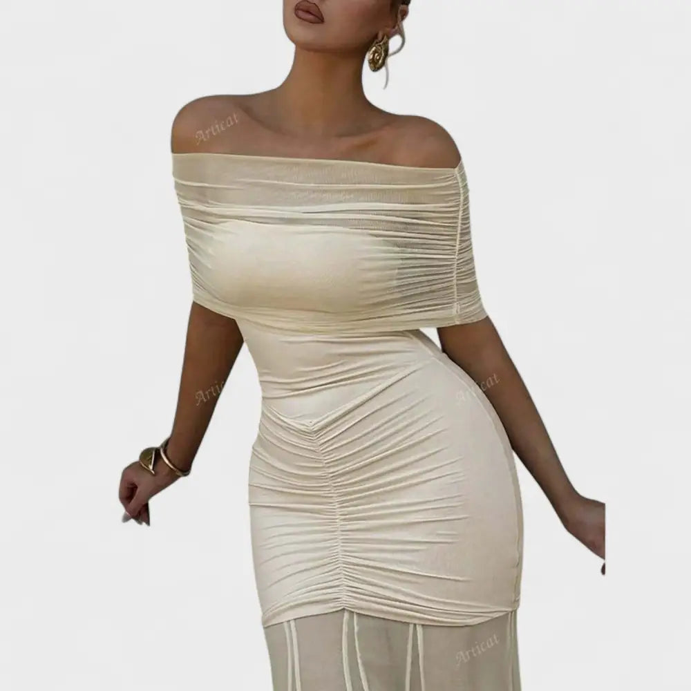 Claudia – Vestido Encanto de Malla con Hombros al Aire - Vestidos