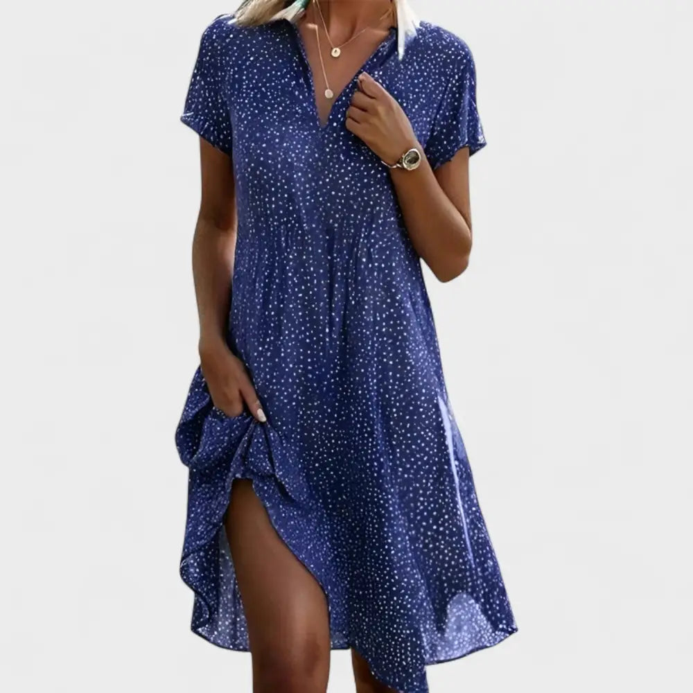 Elena – Vestido Frescura Elegante - Azul / S - Vestidos