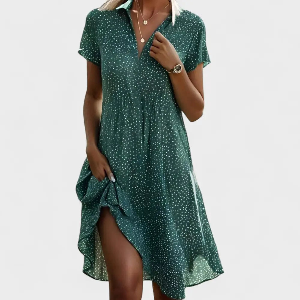 Elena – Vestido Frescura Elegante - Verde / S - Vestidos