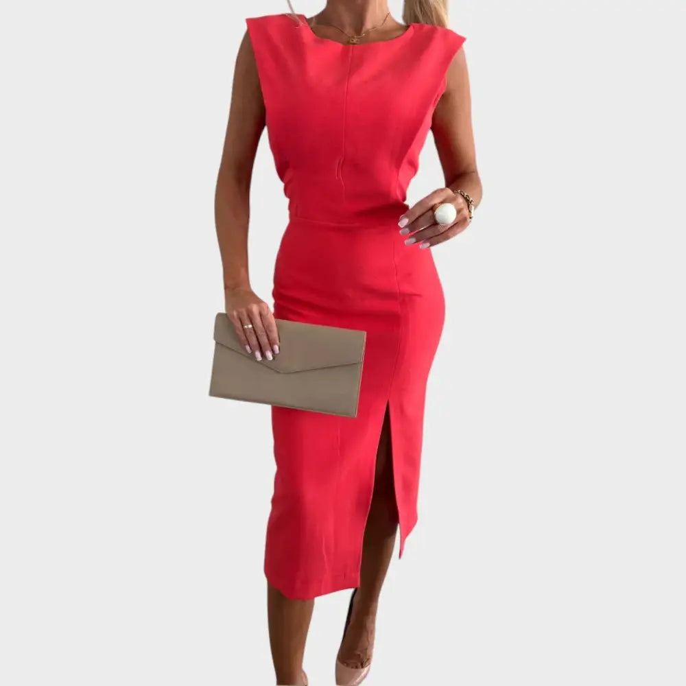Elvira – Vestido Frescura y Elegancia - Rojo / S - Vestidos