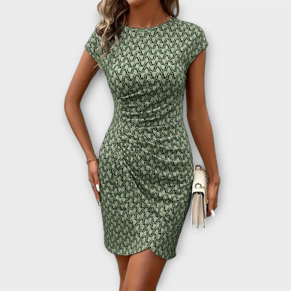 Emma – Vestido Estilo Tulipán Elegante - Armeegrün / XS - Vestidos