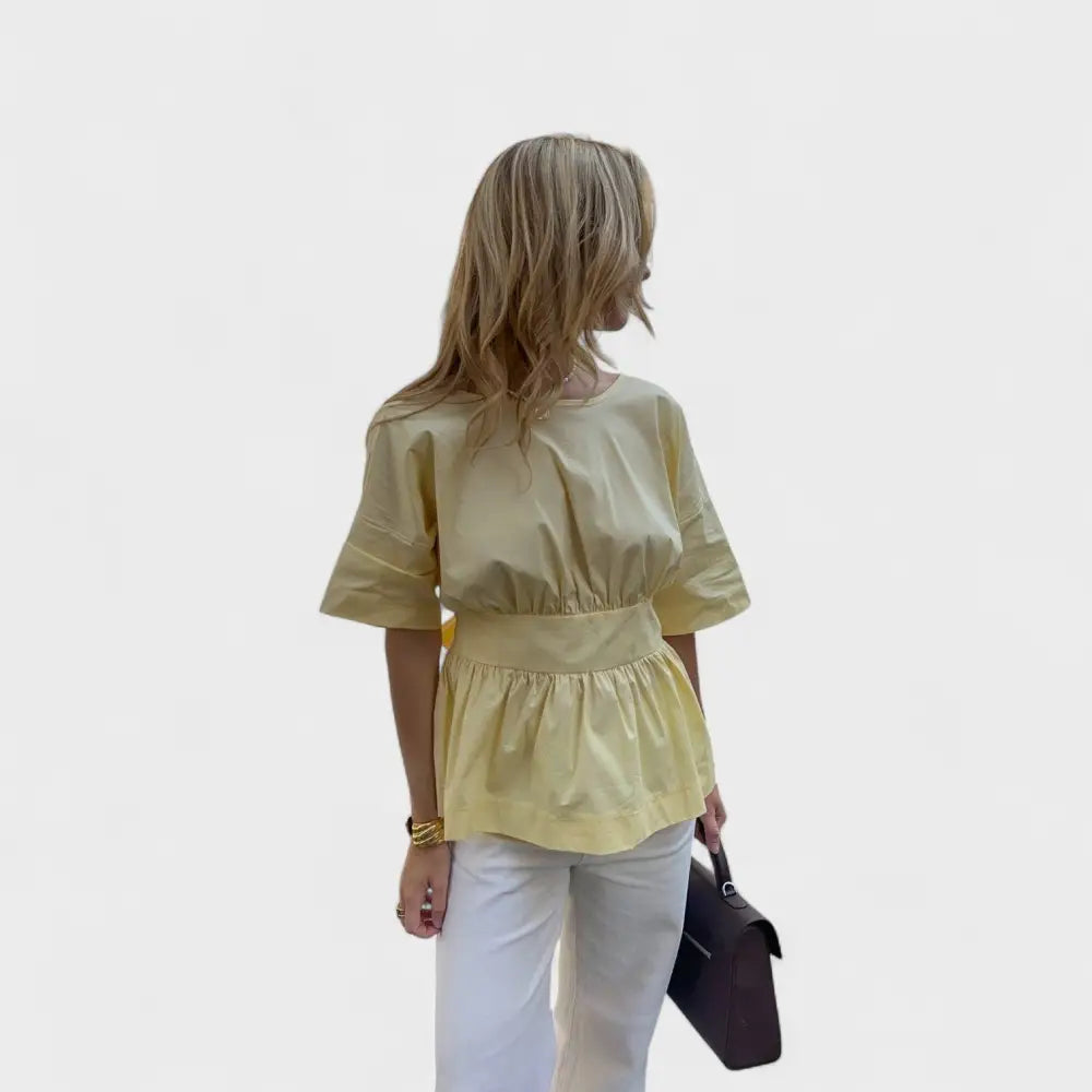 Estefanía – Blusa Brillo Sofisticado - Amarillo / XS - Estefanía – Blusa Brillo Sofisticado > Blouses > >