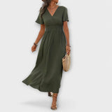 Estefanía – Vestido Elegancia Atemporal con Escote en V - Vestidos