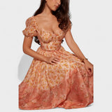 Estefanía – Vestido Encanto Floral Natural - Vestidos