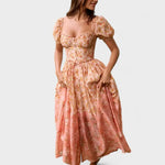 Estefanía – Vestido Encanto Floral Natural - Vestidos