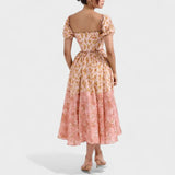 Estefanía – Vestido Encanto Floral Natural - Vestidos