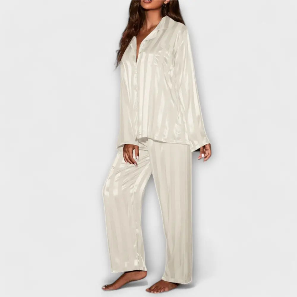 Estela – Pijama Suave y Elegante - Blanco / S - CONJUNTOS