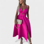 Estrella Radiante – Vestido Fluido de Verano - Rosado / S - Vestidos
