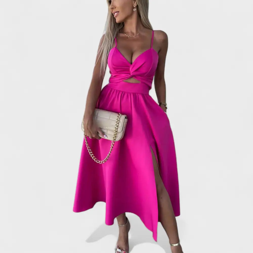 Estrella Radiante – Vestido Fluido de Verano - Rosado / S - Vestidos