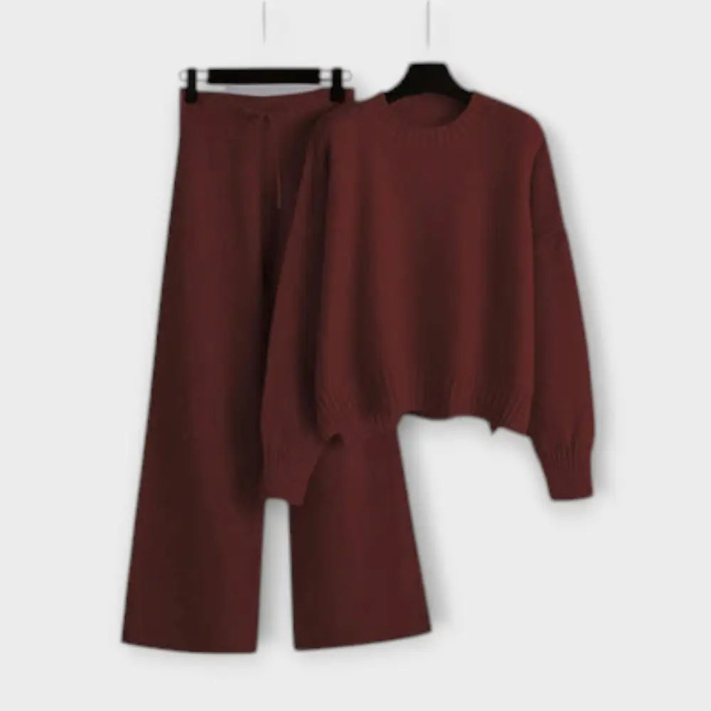 Florencia – Conjunto Comodidad y Estilo Atemporal - Bordeaux / Einheitsgröße (S-2XL) - CONJUNTOS