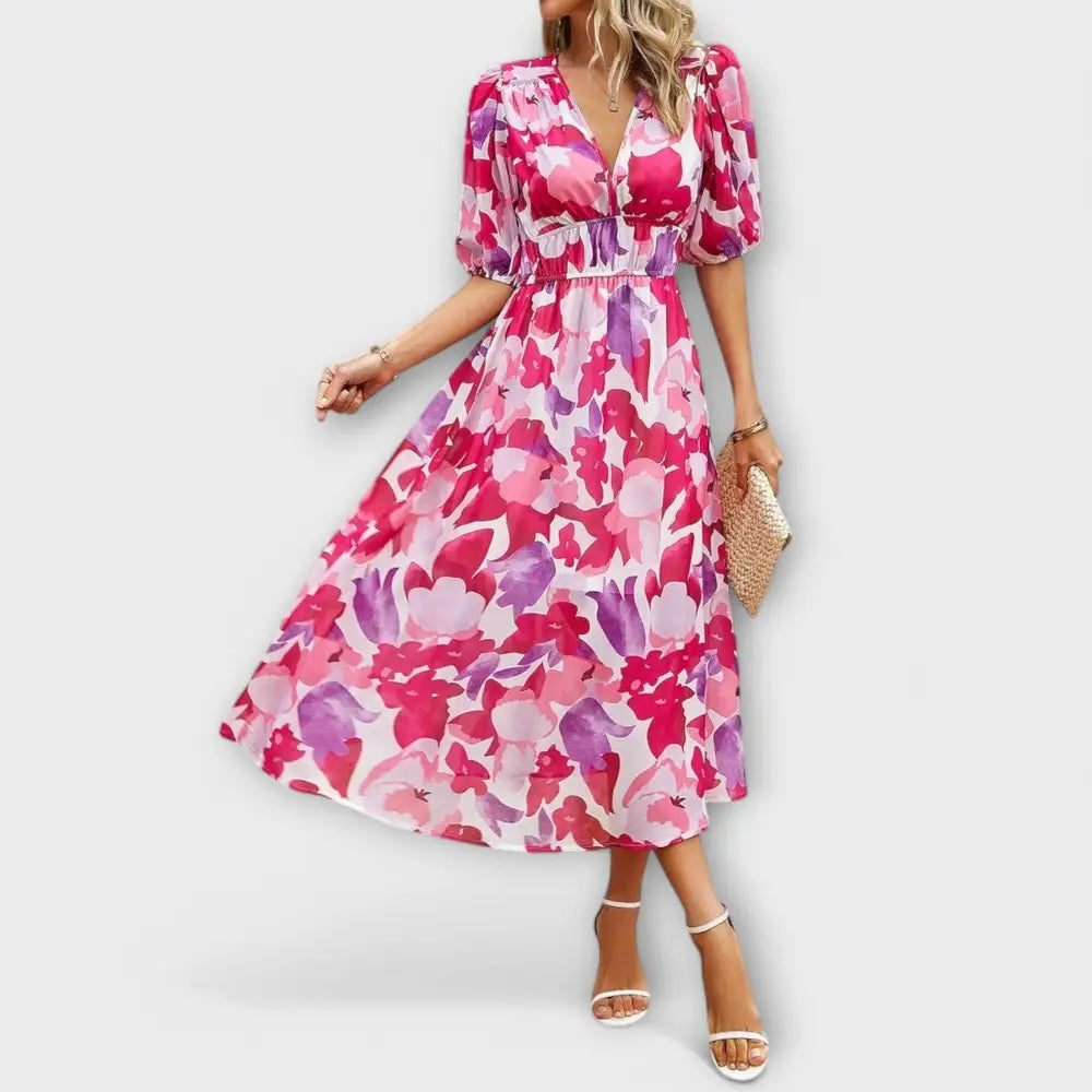 Inés – Vestido Elegancia Radiante - Rojo / S - Vestidos