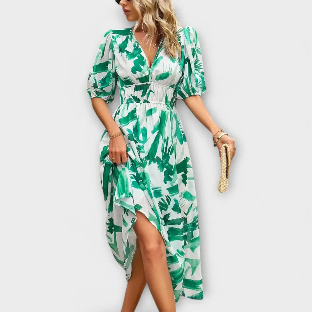 Inés – Vestido Elegancia Radiante - Verde / S - Vestidos