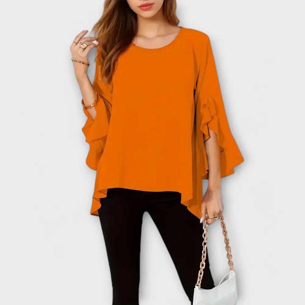 Irene – Blusa Toque Fresco - Naranja / XS - Irene – Blusa Toque Fresco > Blouses > >