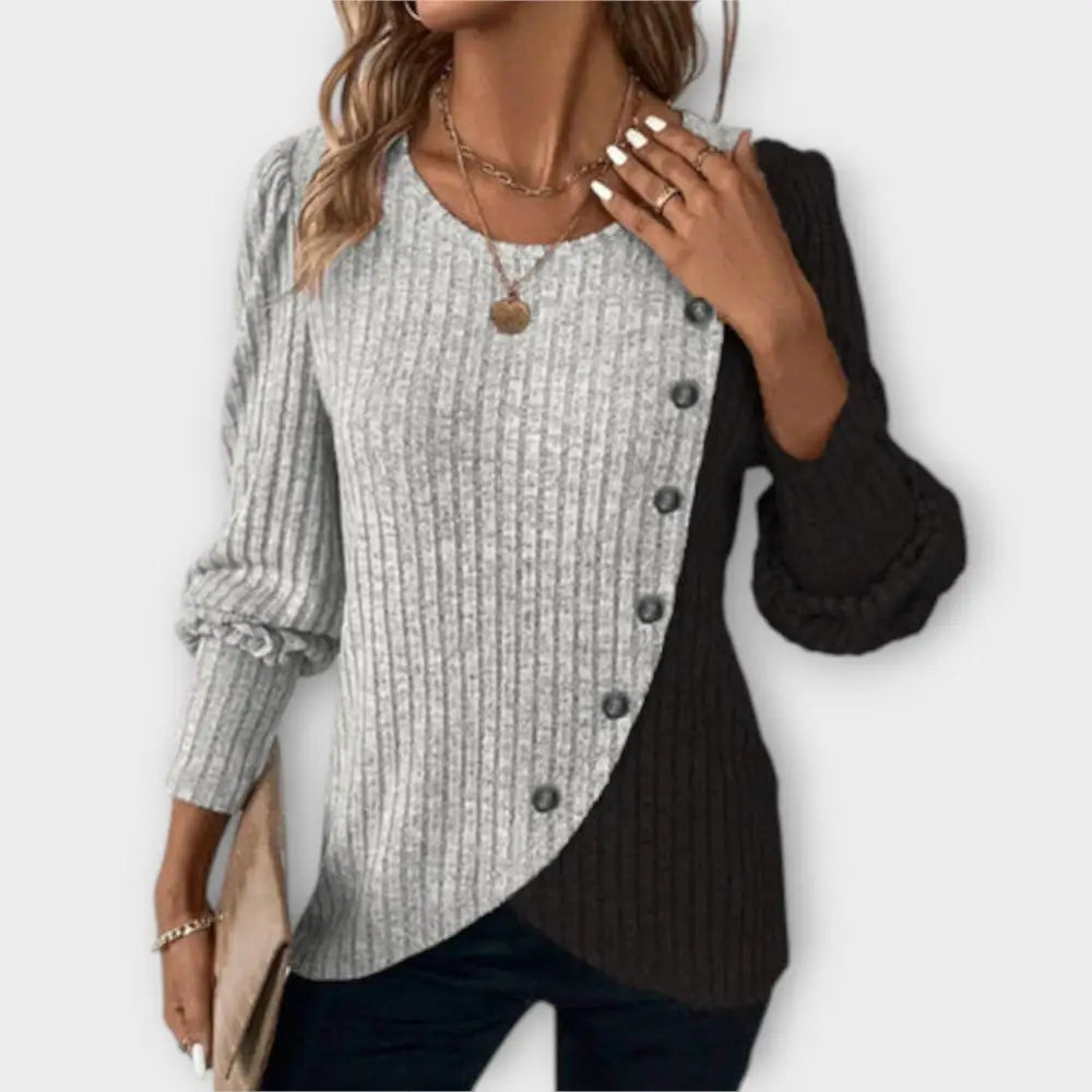 Irene – Suéter Elegancia Cálida - Grau / S - Suéteres & Cardigans
