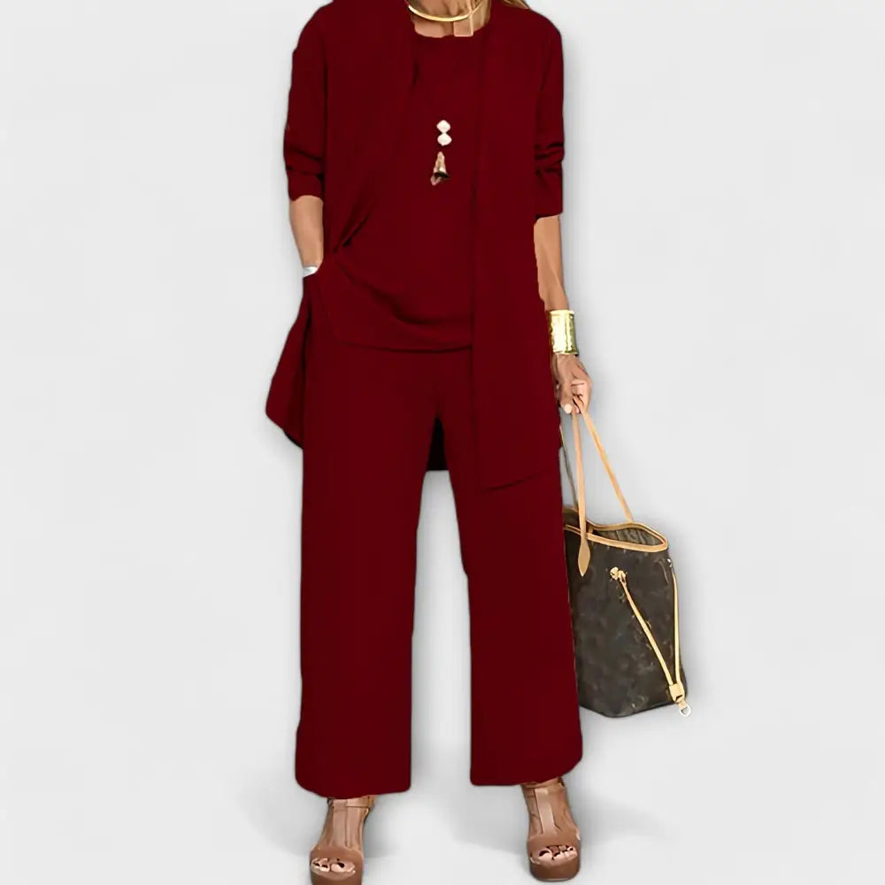 Isabel – Conjunto Chic y Atemporal - Rojo / S - CONJUNTOS