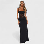 Isabel – Vestido Brillo Sutil para Momentos Especiales - Negro / XS - Vestidos