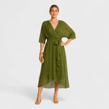 Isabel – Vestido Elegancia Atemporal y Comodidad Exquisita - Verde / S - Vestidos