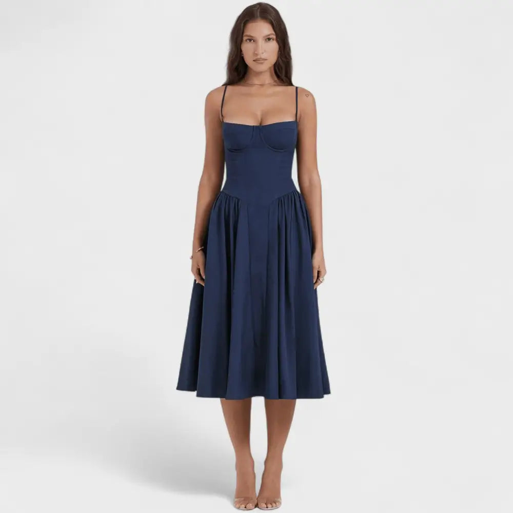 Isabel – Vestido Elegancia Fluctuante - Azul marino francés / XS/S - Vestidos